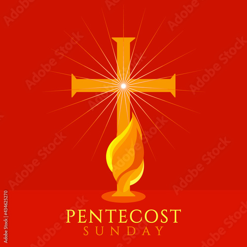 An abstract vector illustration on Pentecost Sunday