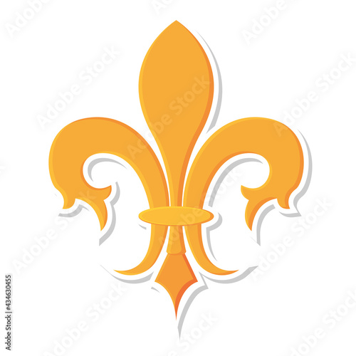 Isolated fleur de lis icon Vintage heraldic emblem Vector