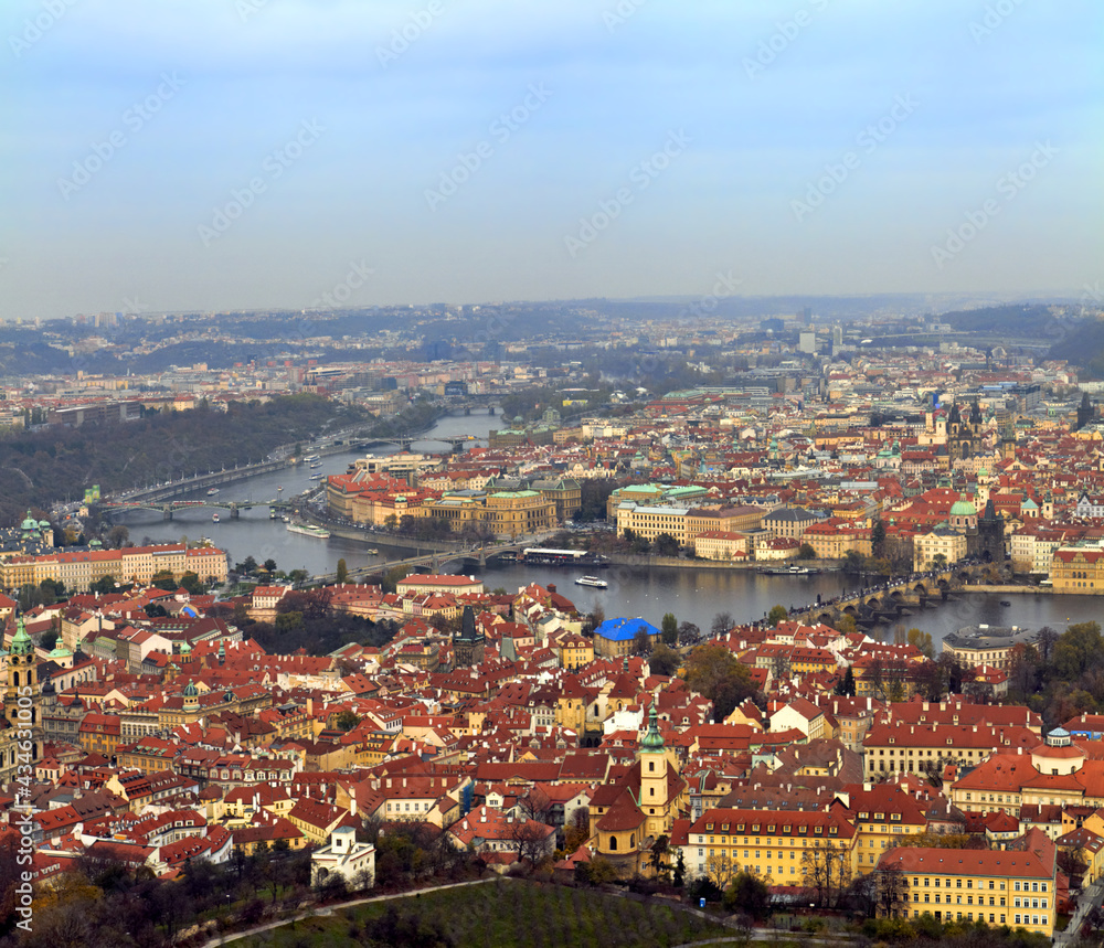 View of Prague in autumn