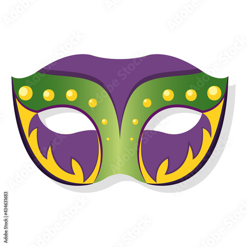 Isolated colored mardi gras mask Vector illustration