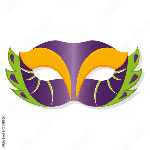 Isolated colored mardi gras mask Vector illustration