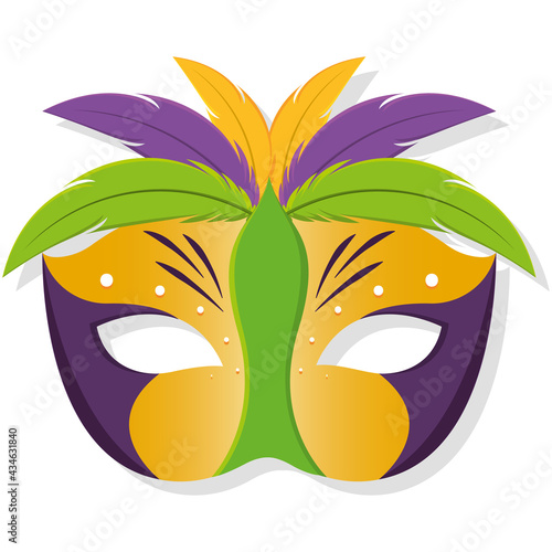 Isolated colored mardi gras mask Vector illustration