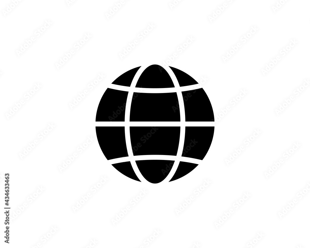 Globe Icon in trendy flat style isolated on white background. World globe symbol for your web site design, logo, app, UI. Vector illustration, EPS10.