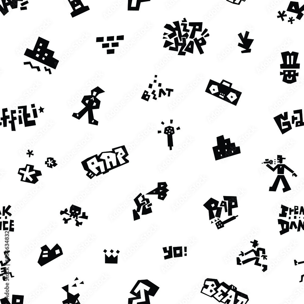 rap graffiti seamless vector background rap graffiti seamless vector background