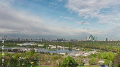 Moscow City Skyline Day Timelapse