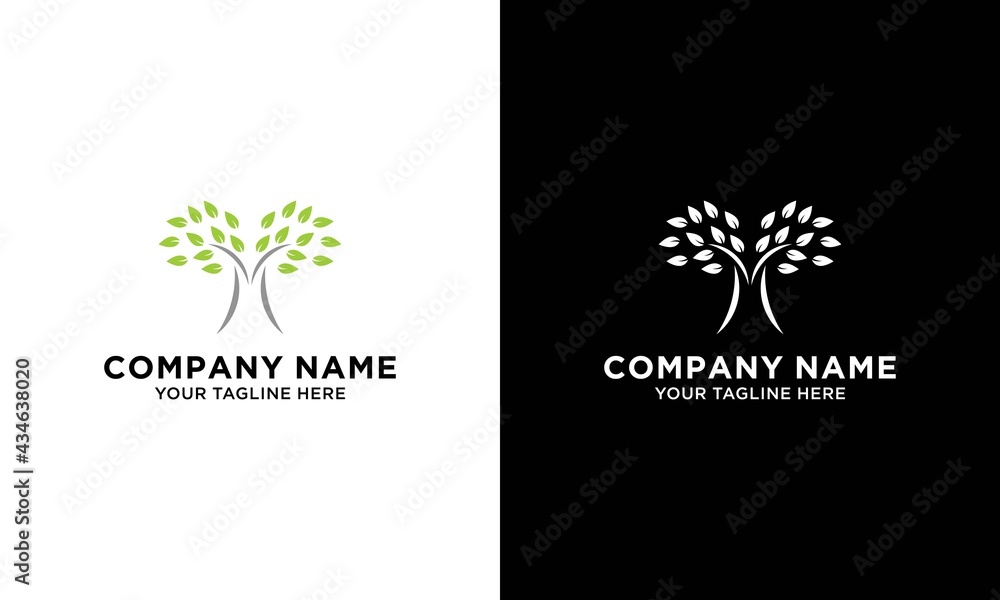 Creative M Letter Logo Idea With tree. Creative M Letter Logo Idea With tree.