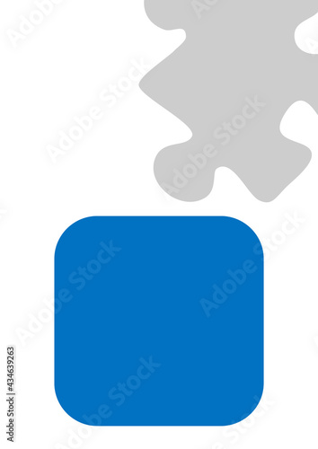 Vertical illustration format A4 - the design of the screen of the phone or tablet for inscriptions and photos, frame with puzzles. Postcard, book cover or notepad, postcard. Minimalism, pastiche