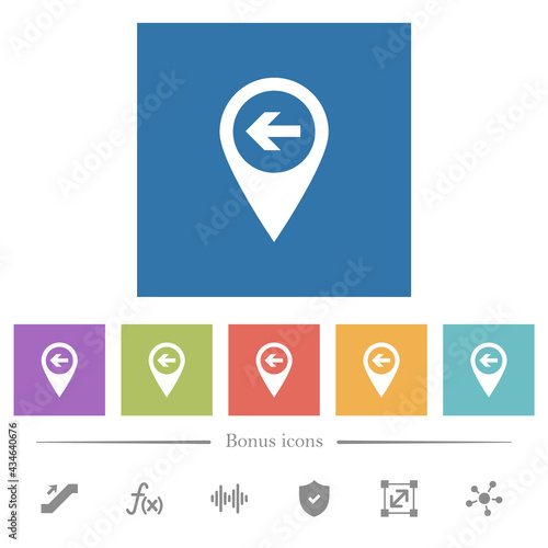 Free Download Previous target GPS map location flat white icons in square backgrounds - GFXLoad