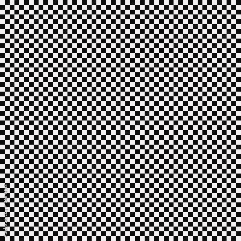 50x50 chessboard pattern. Vector black and white squares ornament.