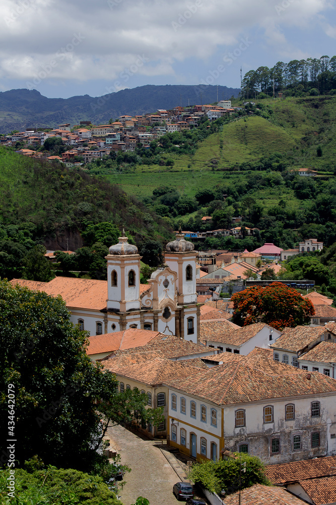 Cidade historica de Ouro Preto em Minas Gerais