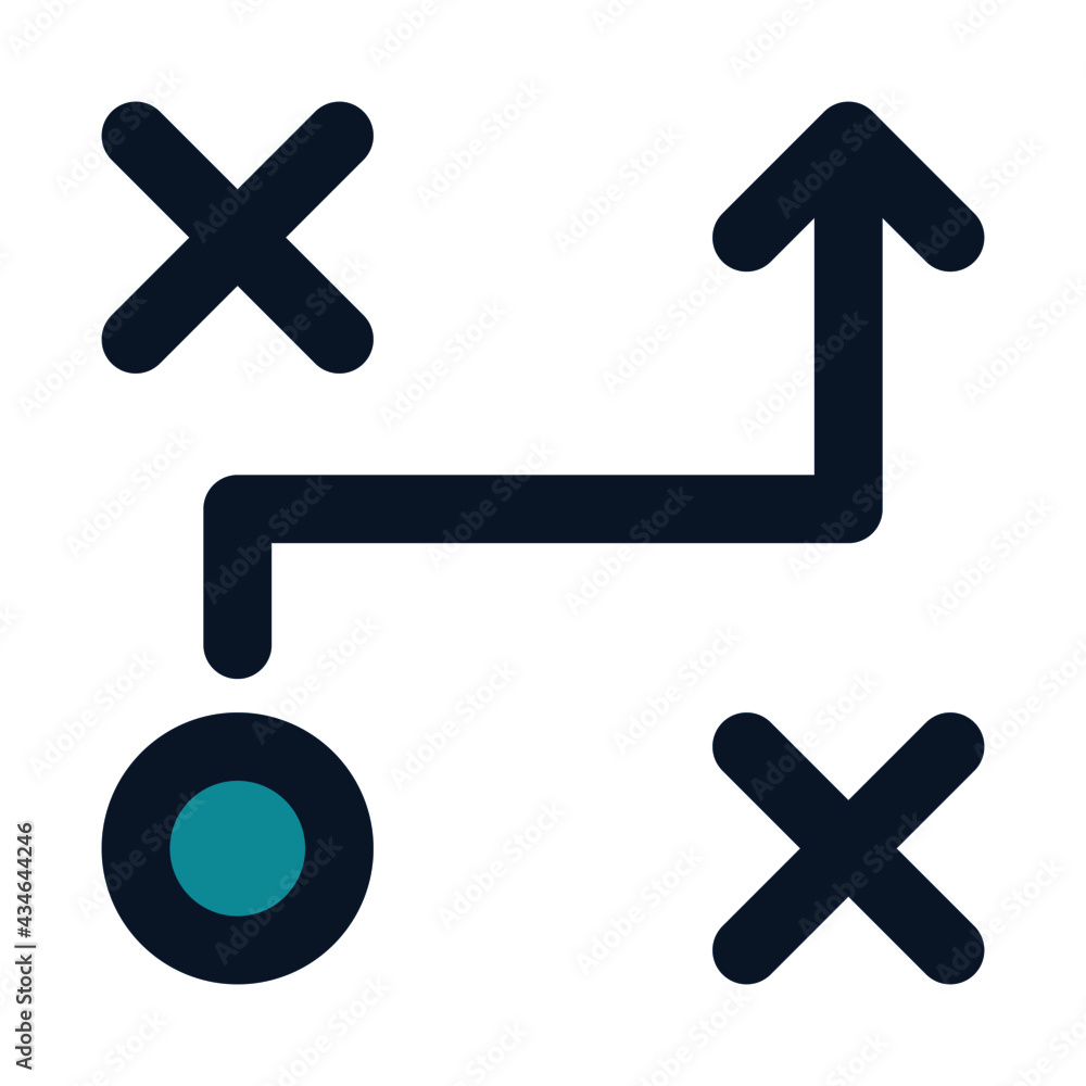 icon strategy using filled line style and blue color icon strategy using filled line style and blue color