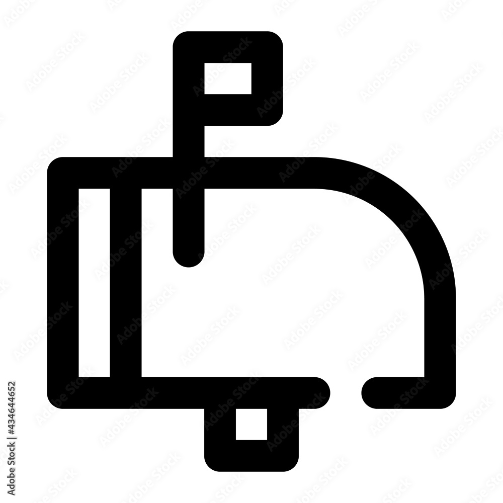 icon mailbox using line style icon mailbox using line style