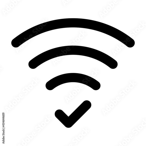 icon wifi connected using line style