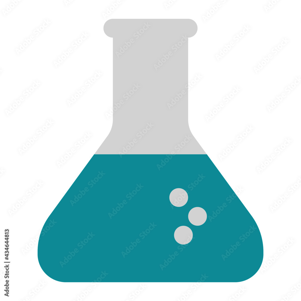 icon chemical test tube using flat style and blue color dominate icon chemical test tube using flat style and blue color dominate