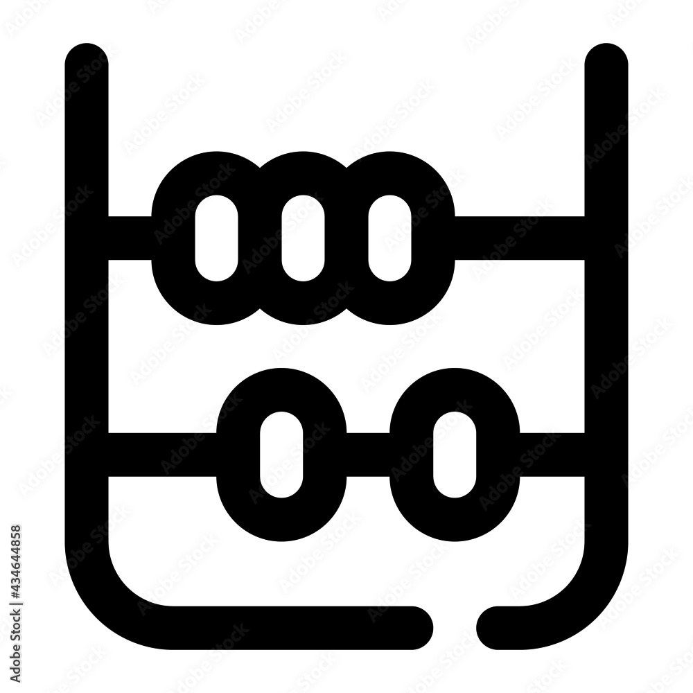 icon abacus for calculate using line style icon abacus for calculate using line style