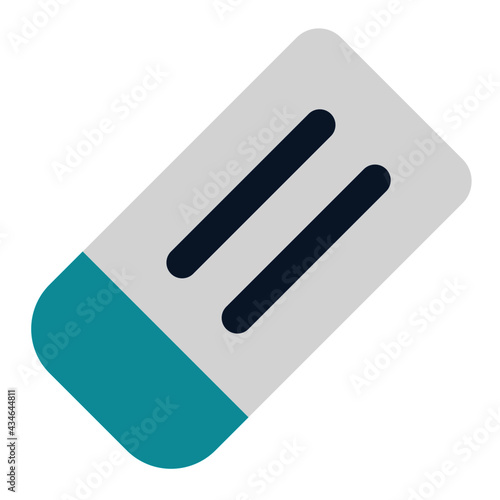 icon eraser for study using flat style and blue color dominate