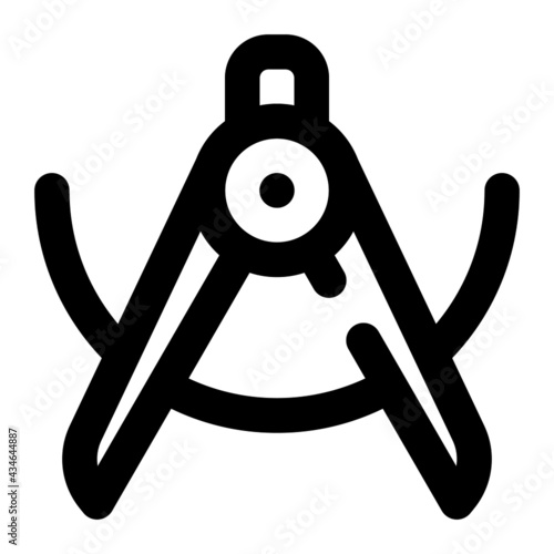 icon calipers to draw a plane using line style