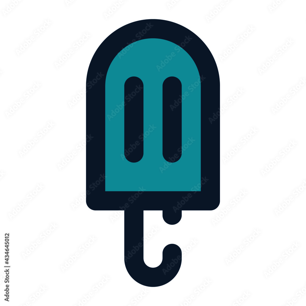 icon ice pop using filled line style and blue color icon ice pop using filled line style and blue color