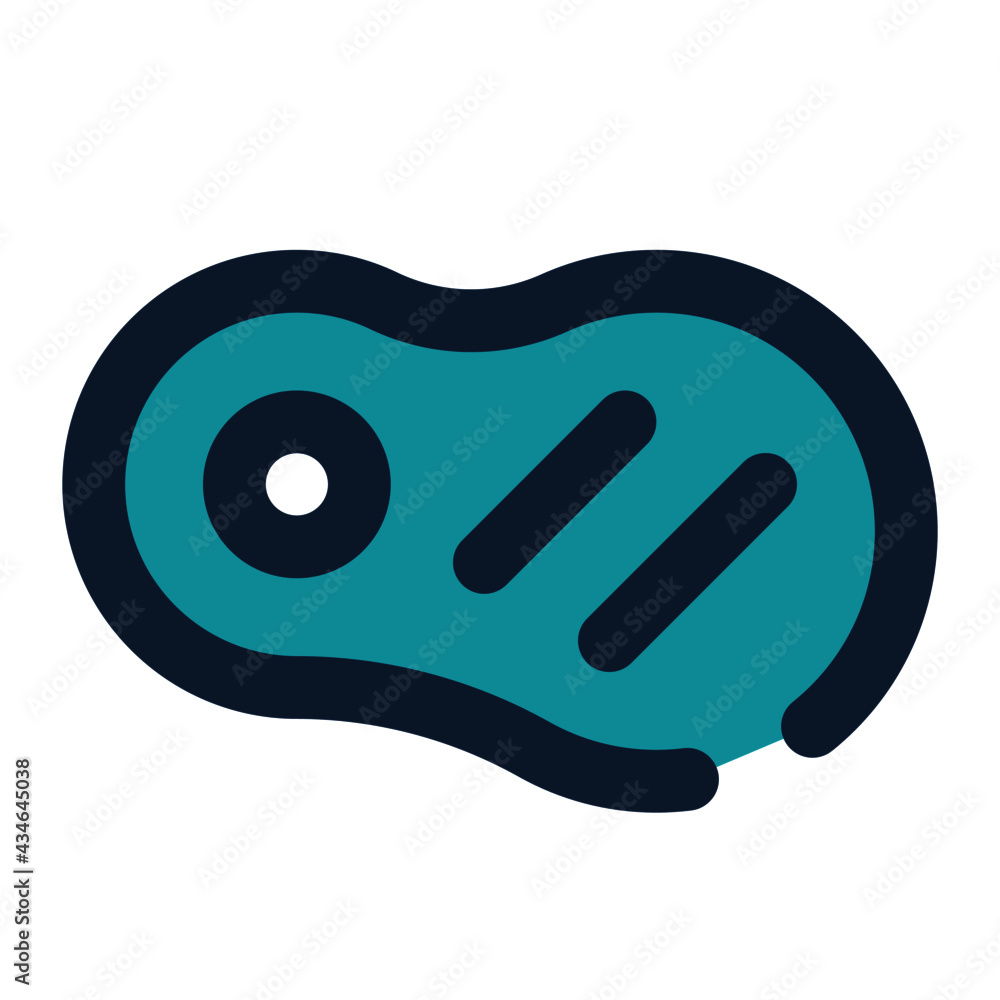icon steak using filled line style and blue color icon steak using filled line style and blue color