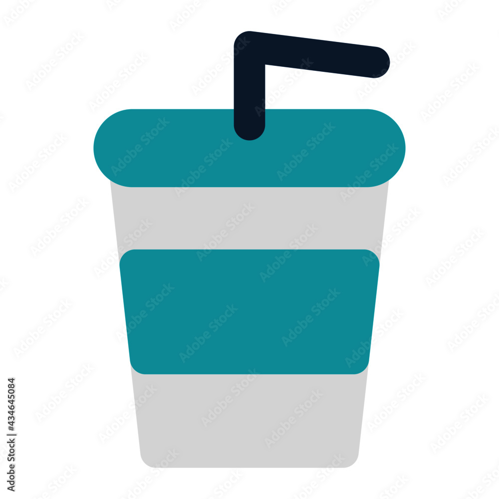 icon plastic cups using flat style and blue color dominate icon plastic cups using flat style and blue color dominate