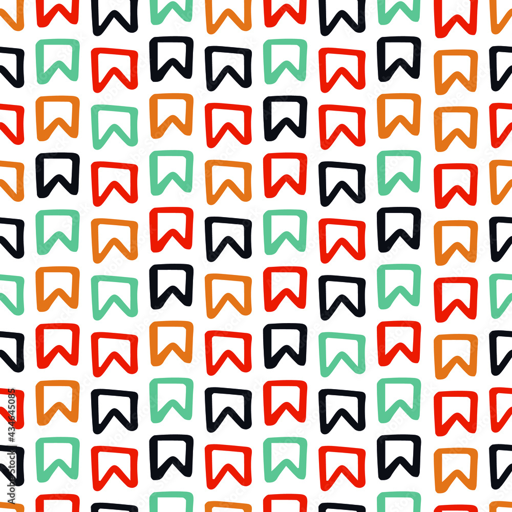 Seamless pattern in vector of typical June party flags. A traditional celebration in Brazil, the São João party. This print is ideal for fabrics, paper, or layout for social media. Template background Seamless pattern in vector of typical June party flags. A traditional celebration in Brazil, the São João party. This print is ideal for fabrics, paper, or layout for social media. Template background