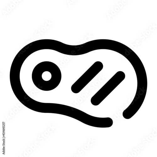 icon steak using line style