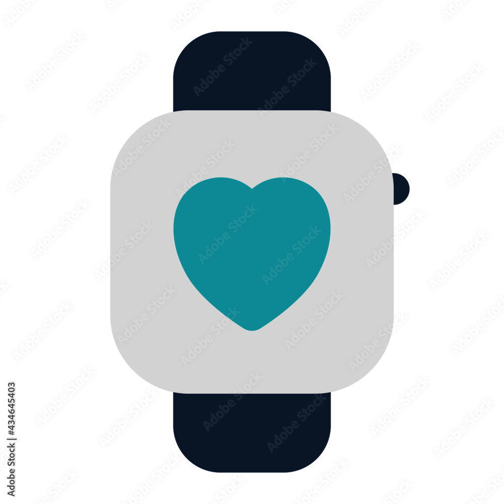 icon health smart watch using flat style and blue color dominate icon health smart watch using flat style and blue color dominate