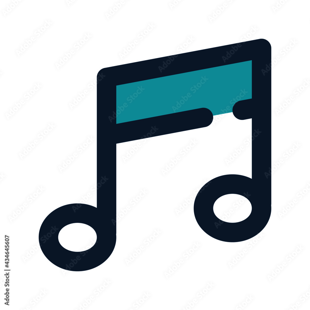 icon music using filled line style and blue color icon music using filled line style and blue color