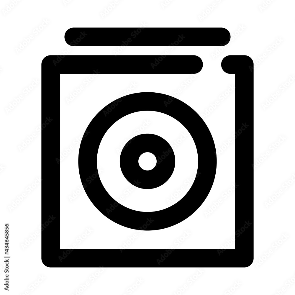 icon music album using line style icon music album using line style