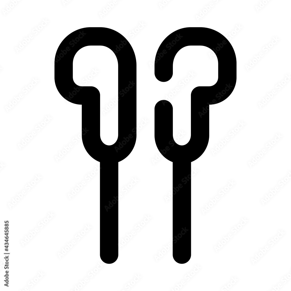 icon earphone using line style icon earphone using line style
