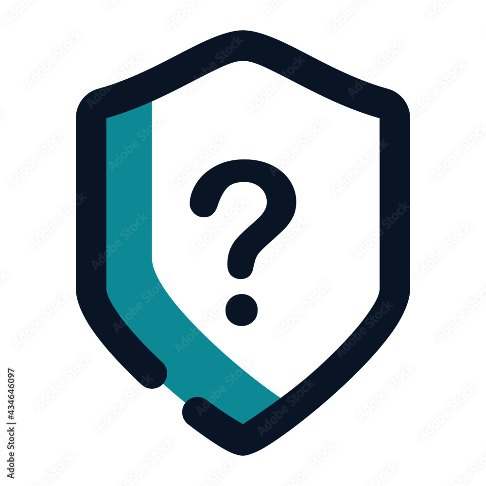 icon shield unknown condition using filled line style and blue color icon shield unknown condition using filled line style and blue color