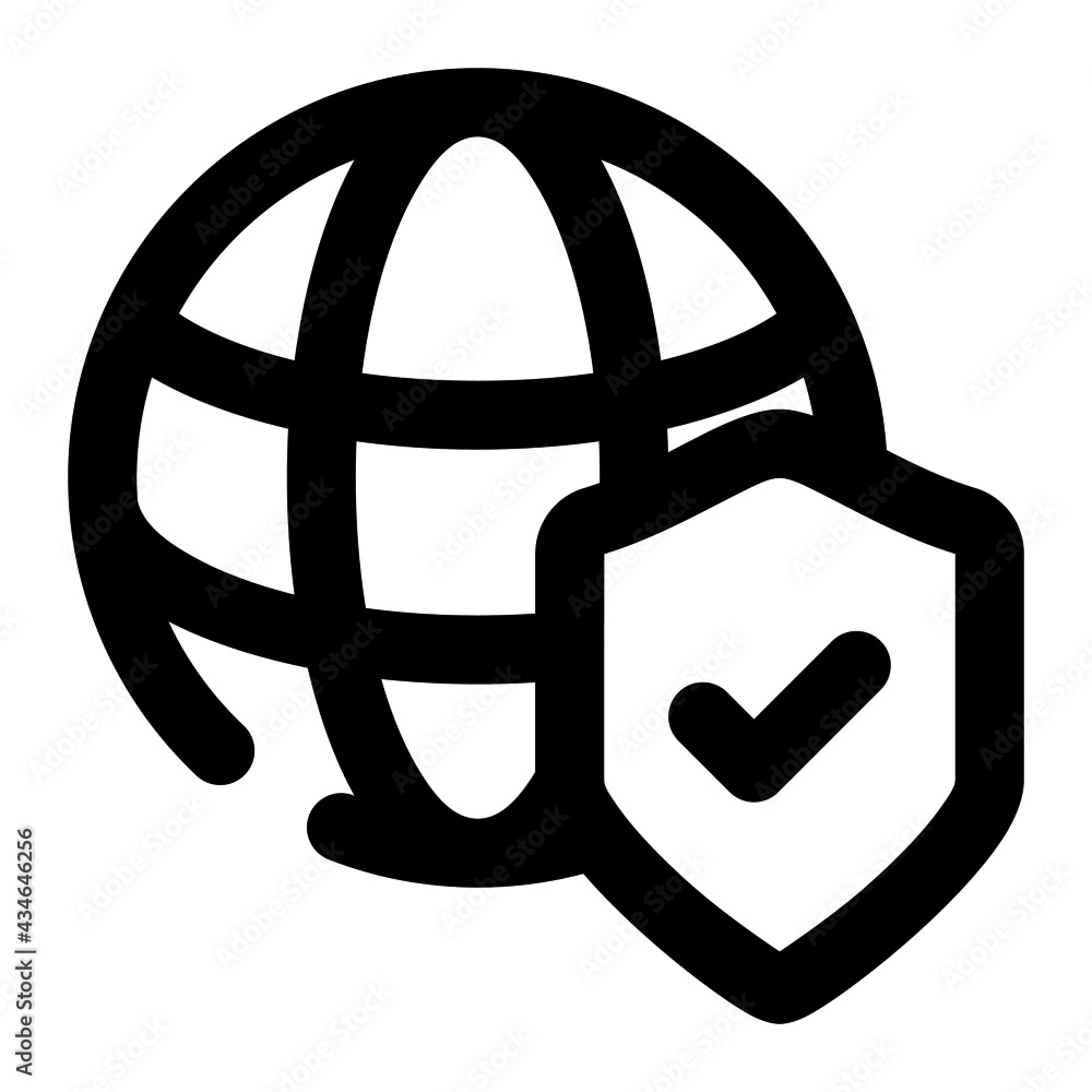 icon internet protection using line style icon internet protection using line style