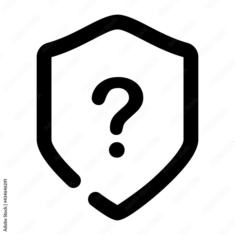 icon shield unknown condition using line style icon shield unknown condition using line style
