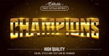 Editable text style effect - Champions text style theme.