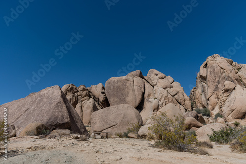Scenic rock formation at the Joshua Tree National Park  Southern California