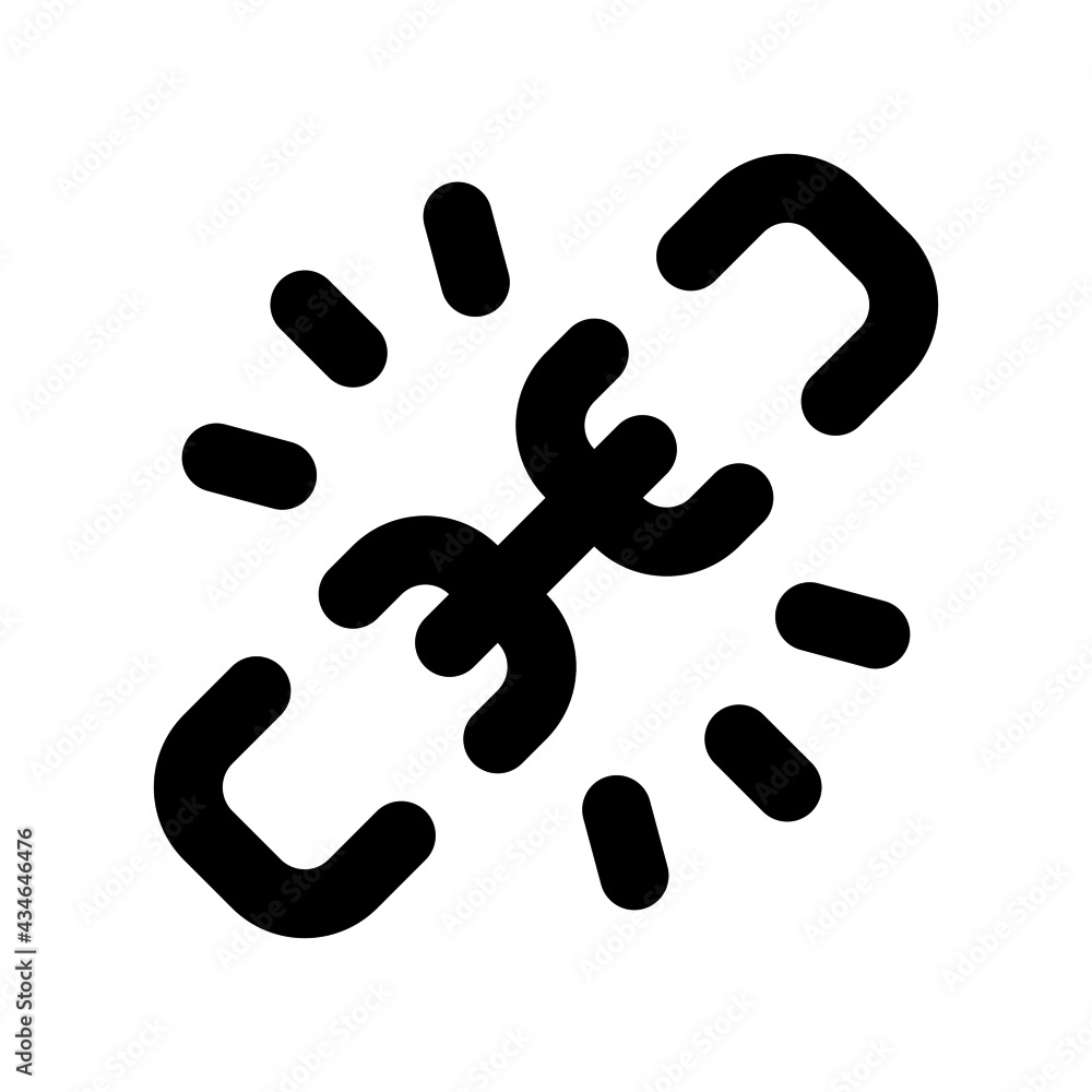 icon broken link using line style icon broken link using line style