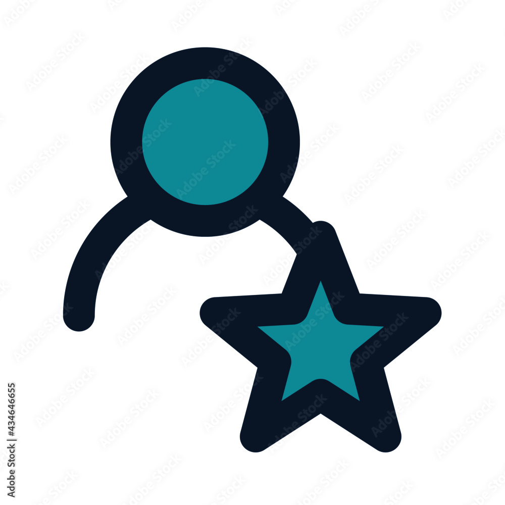 icon favorite friend using filled line style and blue color icon favorite friend using filled line style and blue color