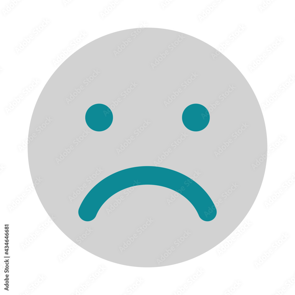 icon sad using flat style and blue color dominate icon sad using flat style and blue color dominate