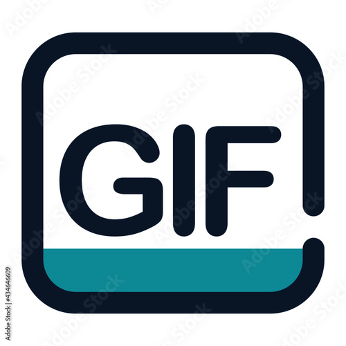 icon gif image using filled line style and blue color