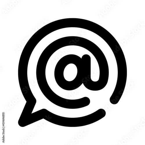 icon mention friend using line style