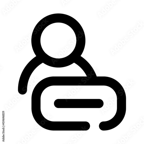 icon username friend using line style