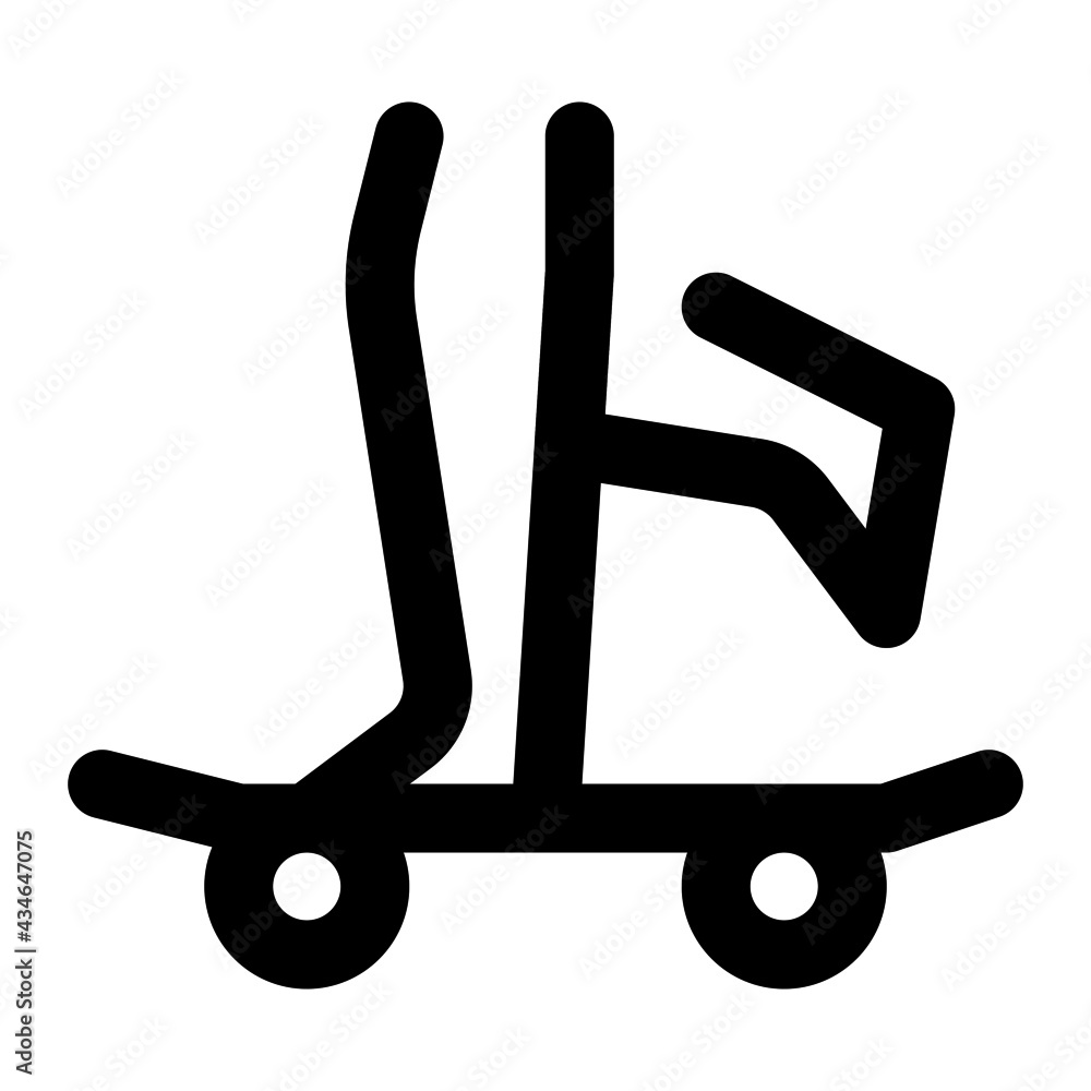 icon skateboard play using line style icon skateboard play using line style
