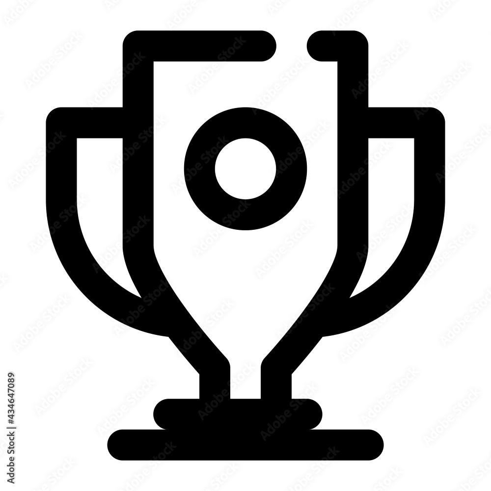 icon trophy using line style icon trophy using line style