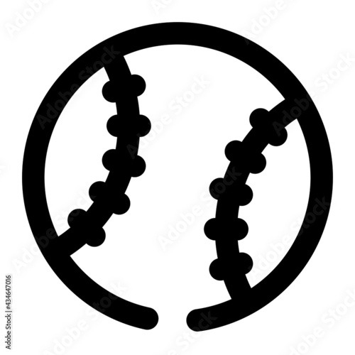 icon baseball using line style