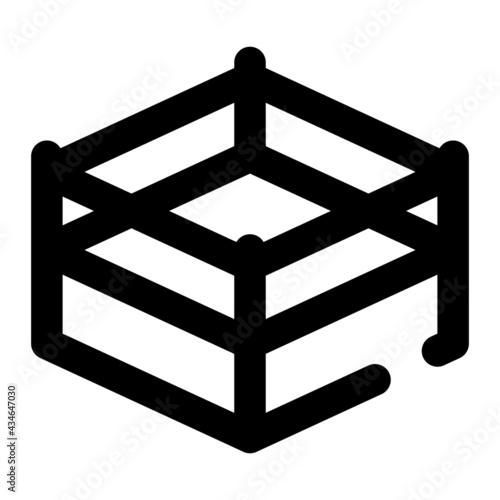 icon boxing ring using line style