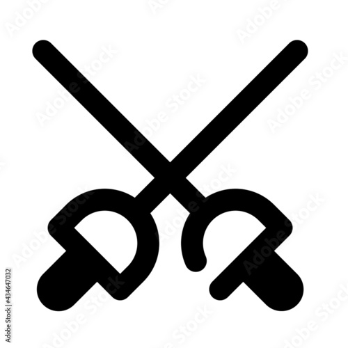 icon fencing sabre using line style