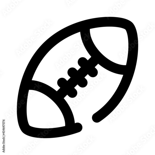 icon rugby using line style