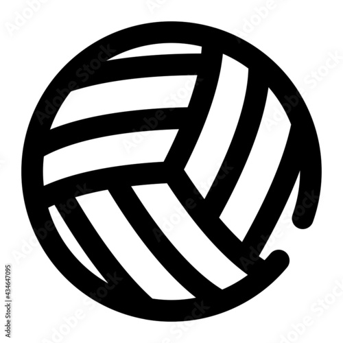 icon volley ball using line style