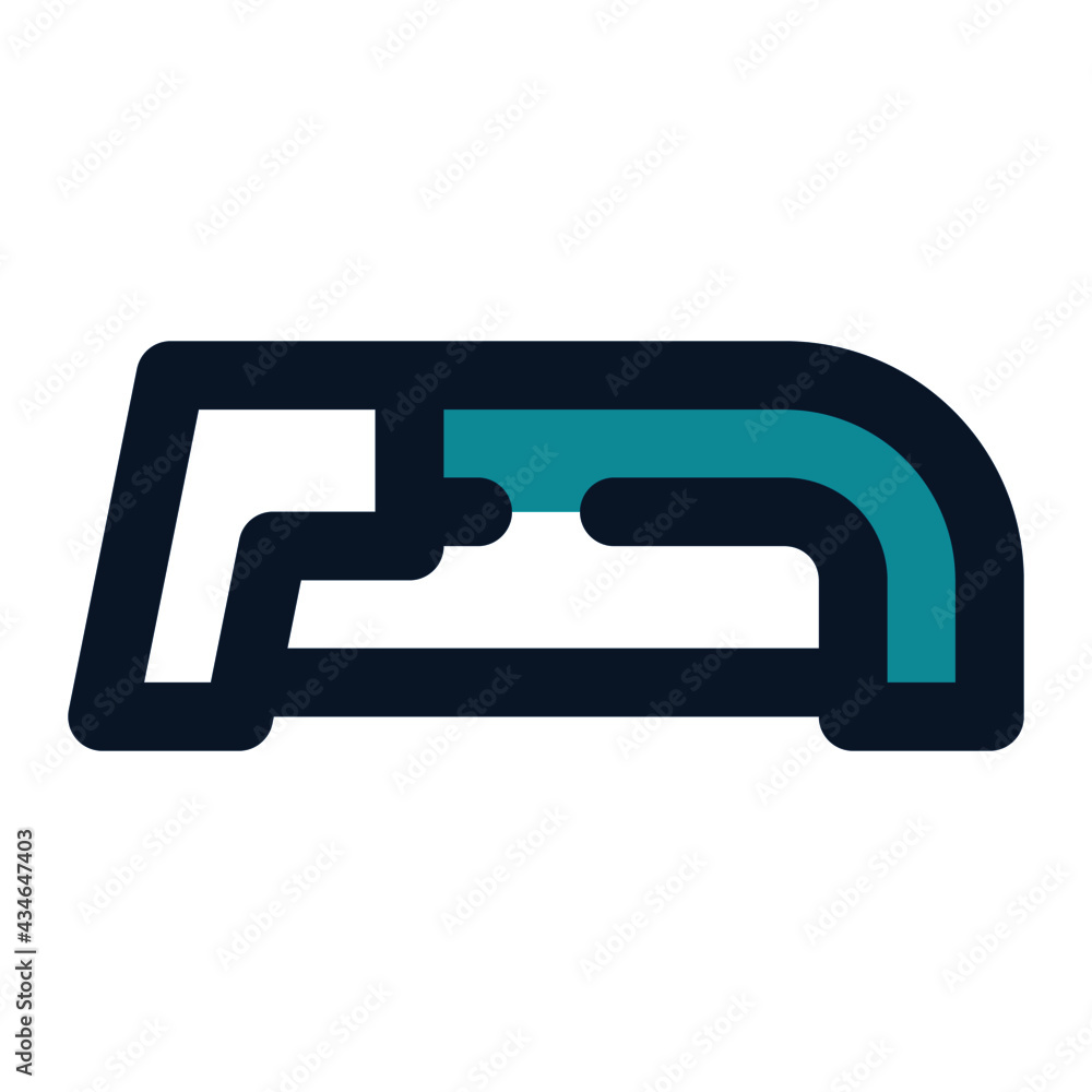 icon hacksaw using filled line style and blue color icon hacksaw using filled line style and blue color