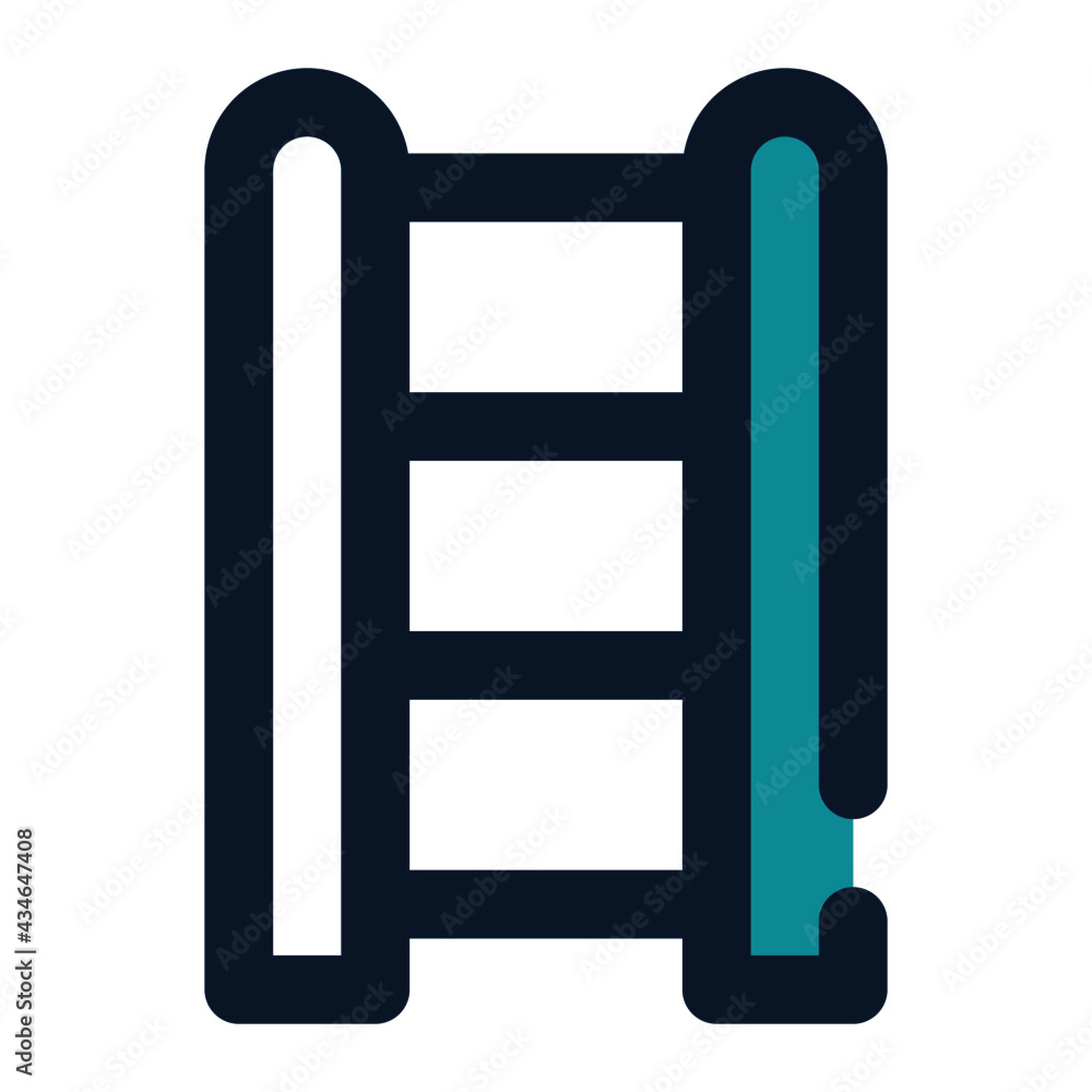 icon ladder using filled line style and blue color icon ladder using filled line style and blue color